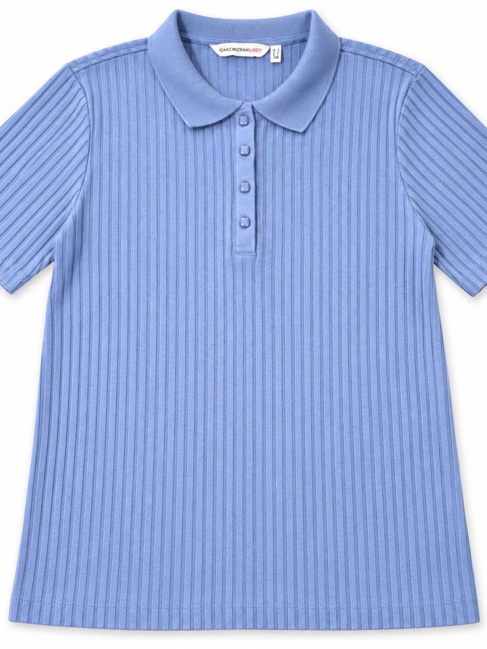 Isaac Mizrahi Live! Ribbed Polo Top – Size Small